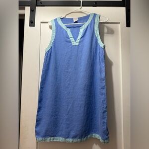 Sigrid Olsen Blue Linen Dresa